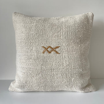 Vintage Hemp Cushion - Honey Crosses