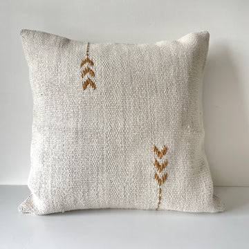 Vintage Hemp Cushion - Honey Feather