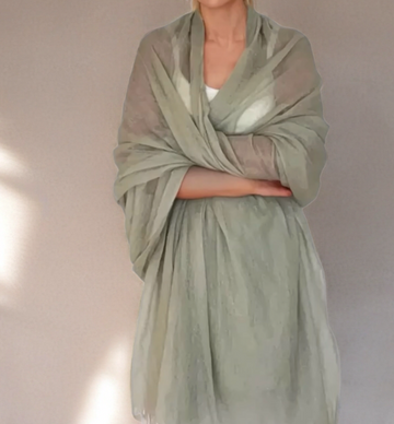 Handloom Cashmere Feather Wrap