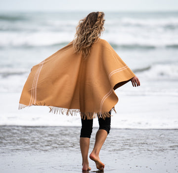 Loom Poncho - Camel