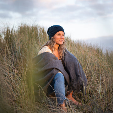 LOOM Cashmere Merino Throw in Classic Flannel