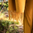 LOOM Cashmere Merino Throw in Ochre