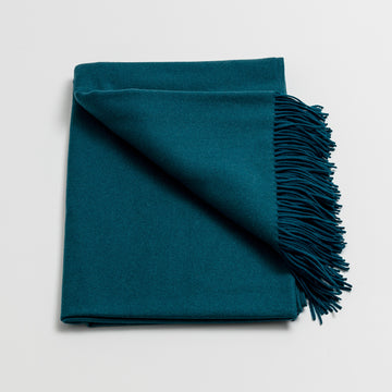 LOOM Cashmere Merino Throw in Teal