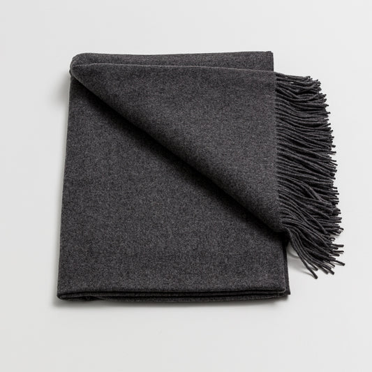 LOOM Cashmere Merino Throw in Classic Flannel