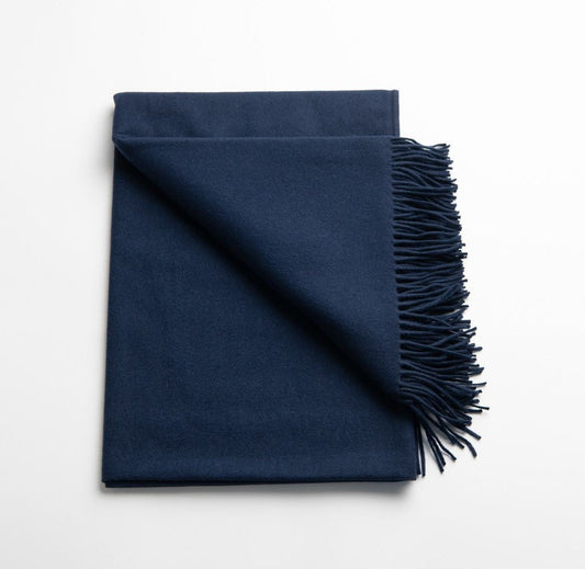 LOOM Cashmere Merino Throw in Midnight Ink