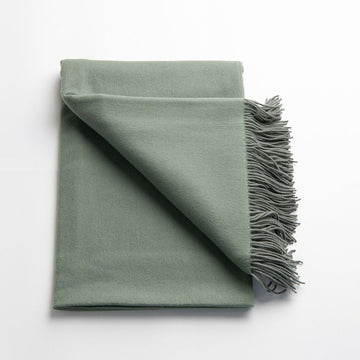 LOOM Cashmere Merino Throw in Sage SAMPLE ONLY