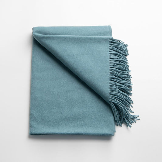 LOOM Cashmere Merino Throw in Seafoam
