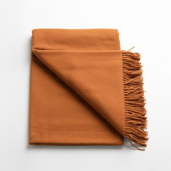 LOOM Cashmere Merino Throw in Toffee