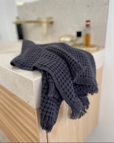 Eye Waffle Towel - Storm