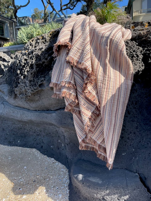 Retro Striped Beach Blanket