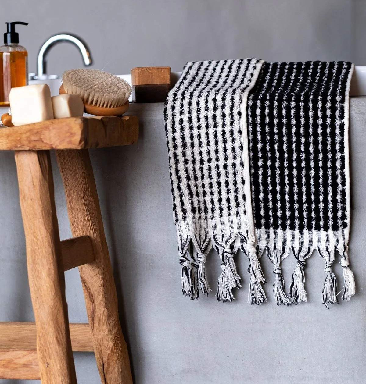 Hottuk Towels - Black Cream