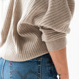 Cashmere Rib Sweater V-Neck - Oat