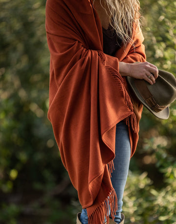 LOOM Cashmere Merino Throw in Sienna