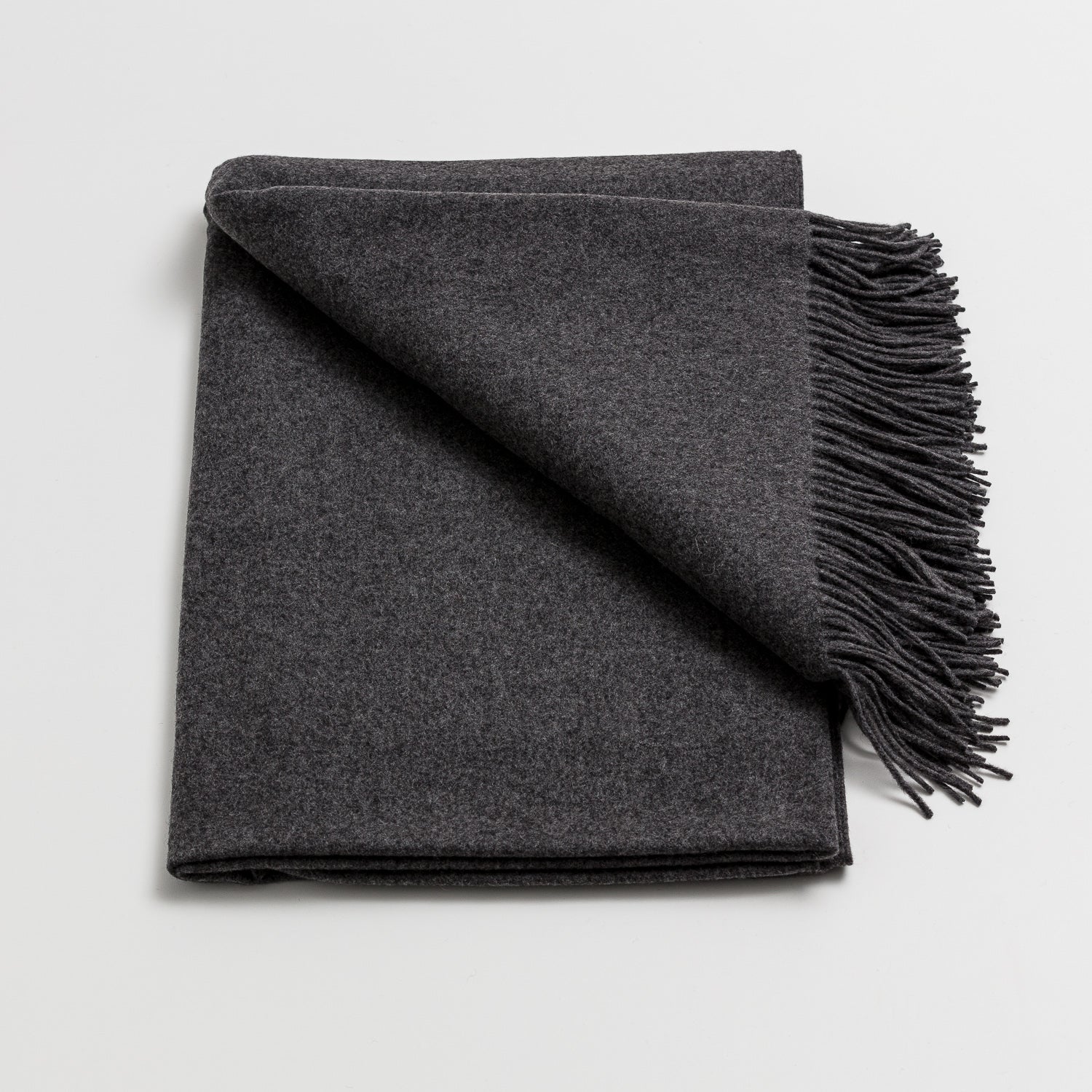 LOOM Cashmere MerinoThrow in Classic Flannel