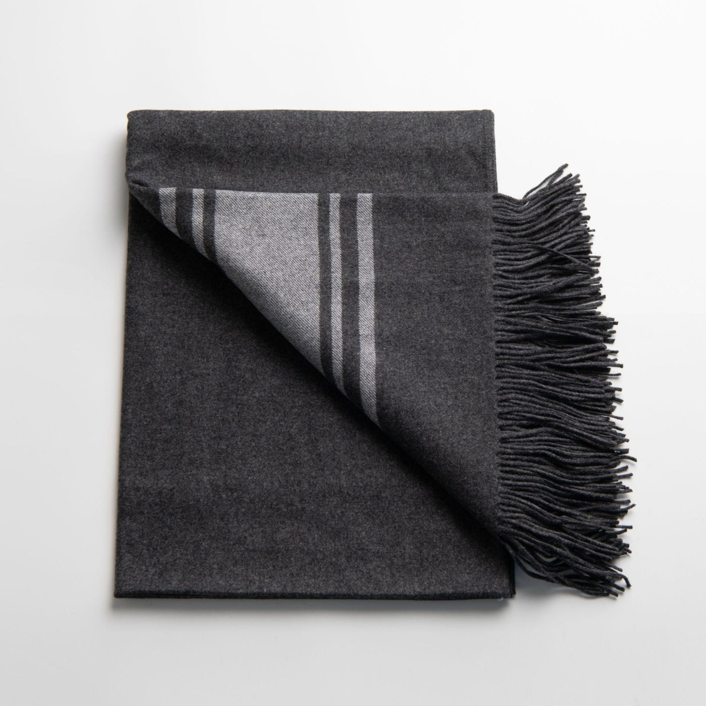 LOOM Classic Stripe Throw - Dark Grey